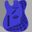 blue.png Custom Fender Telecaster Spiral Gyroid Design Pattern Left Handed