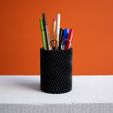 zigzag-pencil-cup-by-slimprint.jpg Desk Organizer Set, Twisted & Zigzag Pencil Cups | Vase Mode
