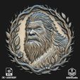 Front.jpg BigFoot Relief High Detail 3D Model: CNC Laser & 3D Print STL File + 4K TIF Grayscale Image
