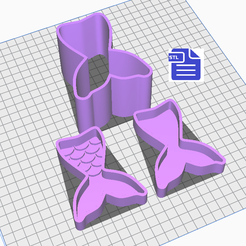STL00509-1.png 3D file Mermaid Tail Bath Bomb Mold・3D printer design to download, CraftsAndGlitterShop