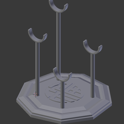 fu-symbol.png 3D file articulated dragon display stand・3D printer design to download