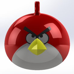 Angery-Bird-F.png STL file Angry Bird Key chain・Template to download and 3D print, socsan