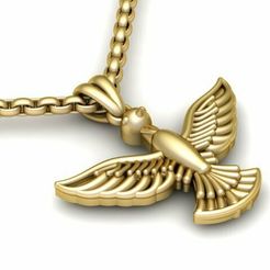 2.jpg pendentif oiseau phénix modèle imprimable en 3d