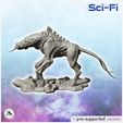 4.jpg Alien creature with four legs and outstretched tongue (6) - SF SciFi wars future apocalypse post-apo wargaming wargame