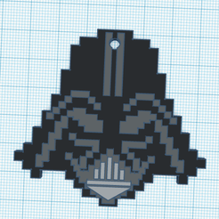 dv-k.png STL file Darth Vader cubic eychain & normal・3D printable design to download