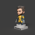 Wolverine_Rendered-8.png Chibi Wolverine Comic Suit Marvel 3D STL