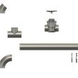 Pipes-Final.png Industrial pipes and shut-off valve - Industrie Rohre und Absperr ventil 1:35