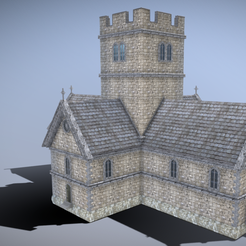 church00.png Archivo 3D Iglesia Inglesa Low-Poly・Objeto de impresión 3D para descargar