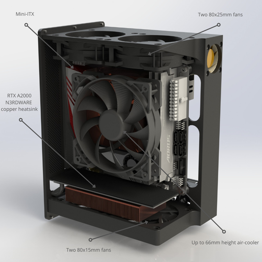 STL file SFF PC case 💻 ・Template to download and 3D print・Cults