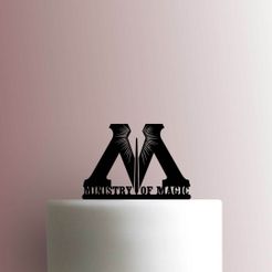 JB_Harry-Potter-Ministry-of-Magic-Logo-225-B125-Cake-Topper.jpg STL file TOPPER HARRY POTTER MINISTRY OF MAGIC・3D printer model to download