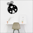 Mariquita.png Ladybug Love decorative painting Wall Art