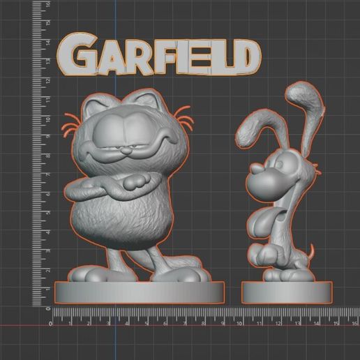 Screenshot_13.jpg Garfield & Odie + Garfield Logo – 3D Model Fan Art Set