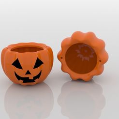 Calabaza Halloween.jpg Pumpkin Halloween - basket for candy or decoration