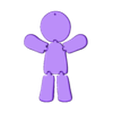 Flexi Gingerbread Man Updated.stl STL-Datei Flexi Print-in-Place Lebkuchenmann Ornament・3D-druckbares Modell zum Herunterladen