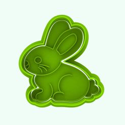 untitled.22.jpg STL file EASTER BUNNY CUTTER AND STAMP・3D print object to download