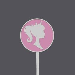 barbie-princess.jpg Archivo STL BARBIE MINI CAKE TOPPER - Princesa・Diseño para descargar y imprimir en 3D