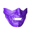 OBJ_Mempo_Mask.obj 3D Sculpted Half Face Samurai Mempo Mask