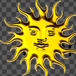 sun-FACE02.jpg Download STL file SUN WITH FACE • 3D printer design, syzguru11