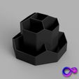 1.jpg 3D Geometric Modular Desk Organizer – Space-Efficient and Minimalist Design