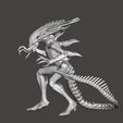 4.jpg Praetorian Xenomorph Alien - AVP 2010 Articulated dynamic pose STL for 3D printing