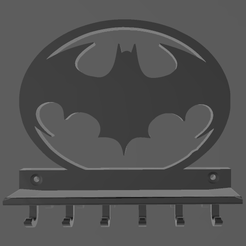 Captura-de-pantalla-19.png STL file Batman Tim Burton Key Holder・3D printing design to download