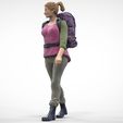 H1.6.jpg N3 walking Hiker Woman 1 64 Miniature 3D print model