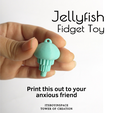 articulated3dprintdragons3.png JELLYFISH FIDGET TOY - KEYCHAIN - PRINT IN PLACE - NO SUPPORTS