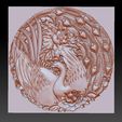 circularPhoenix.jpg Phoenix 3d model of bas-relief