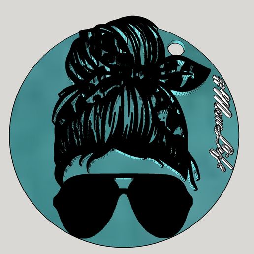 mom life key chain 3D model