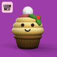 1.png Muffin Knitted - Crochet - Kitchen Decoration - 3D Print Model - No Supports
