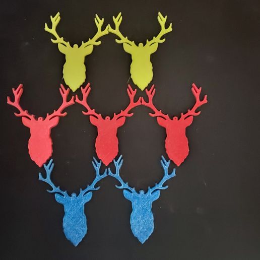 🦌 Deer head keychain・ 3MF File for ・Cults