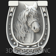 3.png 3D Model STL File for CNC Router Laser & 3D Printer Horse Head 4 Pack