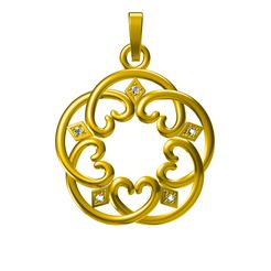 PD25151 - Copy.jpg STL file Jewelry 3D CAD Model For Heart Design Pendant・3D printing idea to download