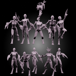 Daemonettes-Roster-2.png Free STL file Creepy Horror Ghouls of Perfections・3D printing model to download