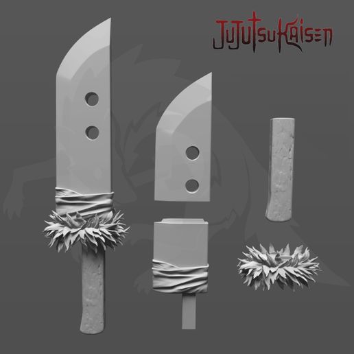 Archivo OBJ Slaugher Demon Blade Jujutsu Kaisen Yuji Itadori 3d modelo ...