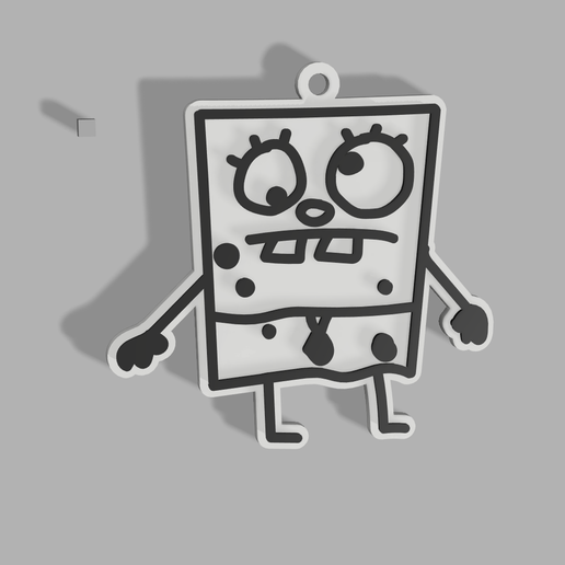 Stroke Key Ring 3D model