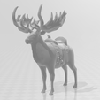 GiantElk.png Giant Elk / Irish Elk Miniature (with and without base)