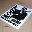 james-bond-007-sean-connery-agente-especial-letrero-cartel-pelicula.jpg James Bond, Sean Connery, agent, 007, special, sign, poster, logo, print3D, movie, film, film, movie
