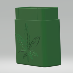 box.png Download STL file cigarette box cannabis leaf 20 pcs. • 3D printable object, cooperken