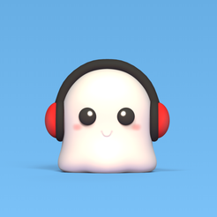 Cod1802-Ghost-Headphone-1.png Fichier 3D Casque fantôme・Modèle à télécharger et à imprimer en 3D, Usagipan3DStudios
