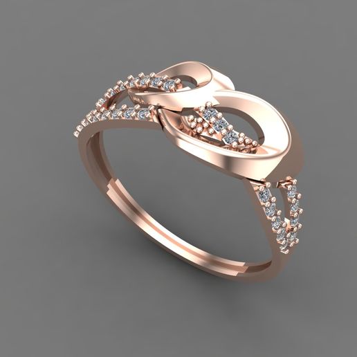 Womens Diamond Signet Ring Women Rings 3dmodels 3D print model 3D print model 3D model