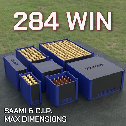 DBOX AMMO BOX 284 WIN AMMUNITION STORAGE 10/20/25/50/100/150 ROUNDS CRATE ORGANIZER 284win