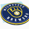 Brewers.png Milwaukee Brewers 22cm Wall Plaque - Keyhole in Back for Screw Mount