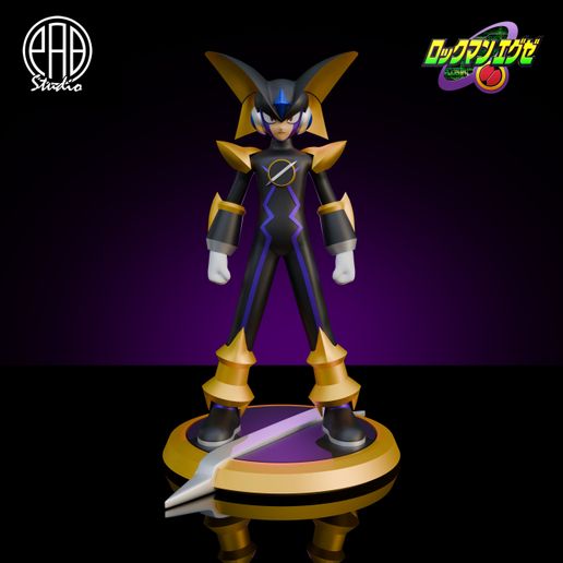 👨 MEGA MAN EXE - BASS EXE・Arquivo STL para Impressão 3D・Cults