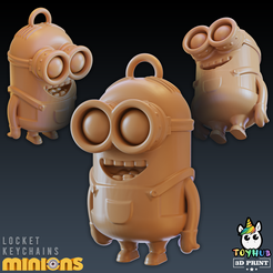 01-LOCKET-KEYCHAINS.png STL file #11 MINIONS:KEYCHAIN LOCKET・3D printable model to download