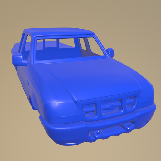 🚙 ford ranger extended cab flare side xlt 1998 PRINTABLE CAR BODY・ STL ...