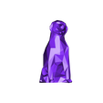 dog.obj Statuette of a lowpoly sitting dog