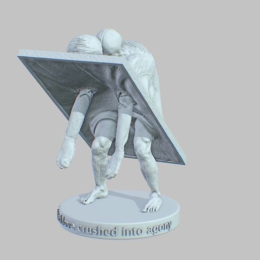 👾 The Unspoken Room - Abstract Daddy 3D Printable Single-Piece Statue ...