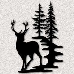 project_20230708_0845202-01.png Deer wall art nature scenery wall decor 2d art animal