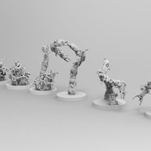 Lined-up-2.jpg Free STL file Plagueling Swarms・Design to download and 3D print, EmanG
